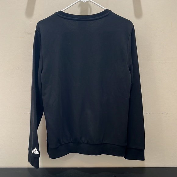 Adidas Essentials Linear Logo Crew Neck Sweatshirt - Picture 10 of 10